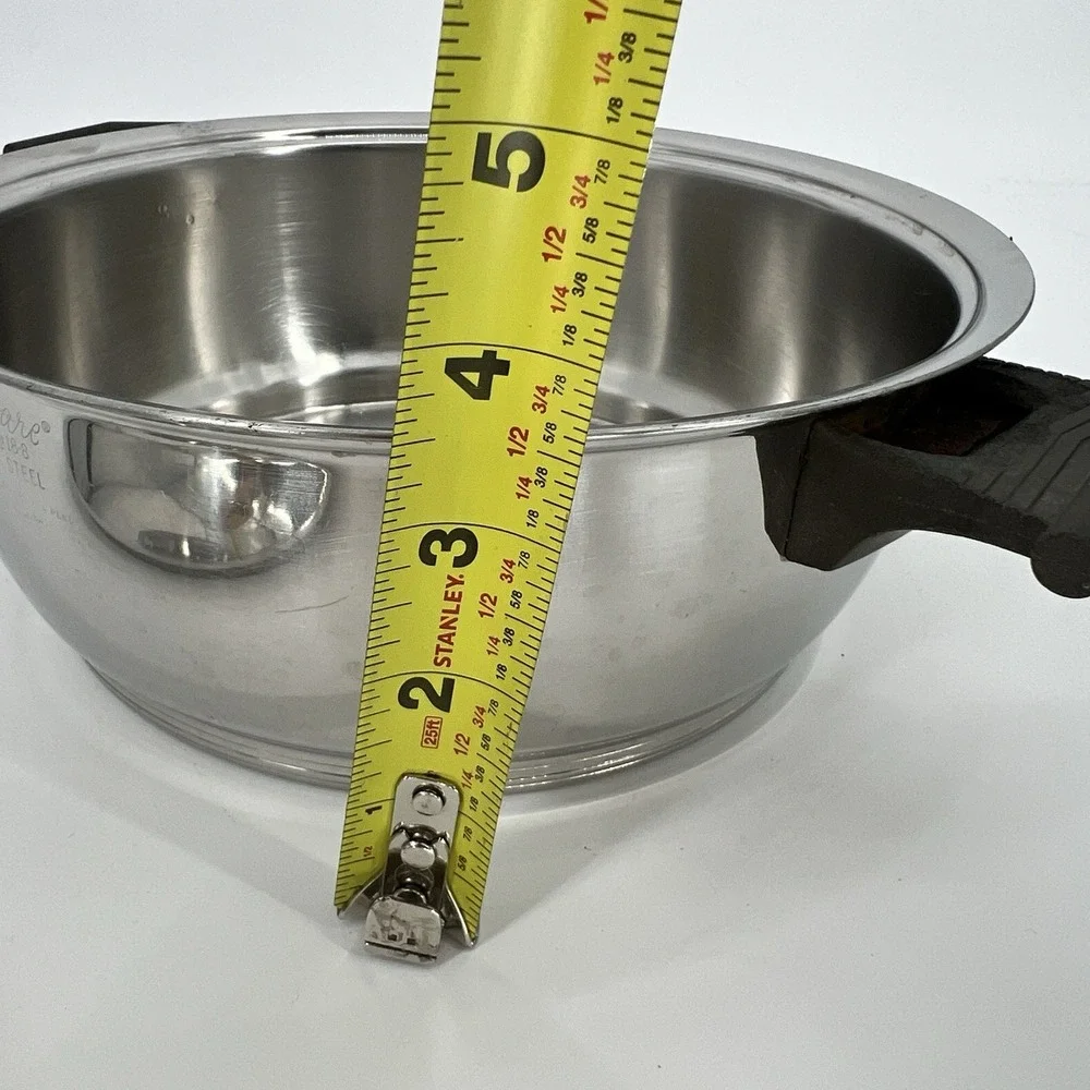 Rena Ware‎ 3 Qt Saucepan Regal Ware Multi-Ply Stainless Saute Pot Frying Pan Lid